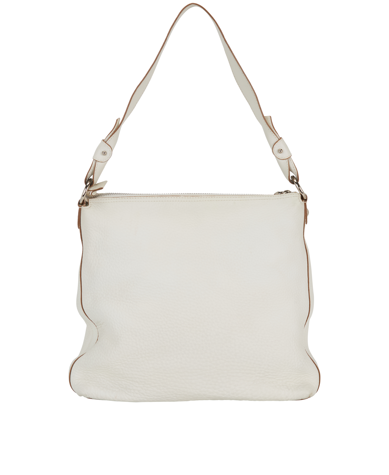 Gancio Shoulder Bag, &pound;140, Handbags, White, Leather, Back view
